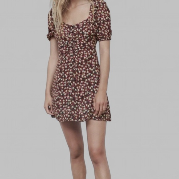 Zara-puff sleeve floral dress-XS NWT - Picture 12 of 12